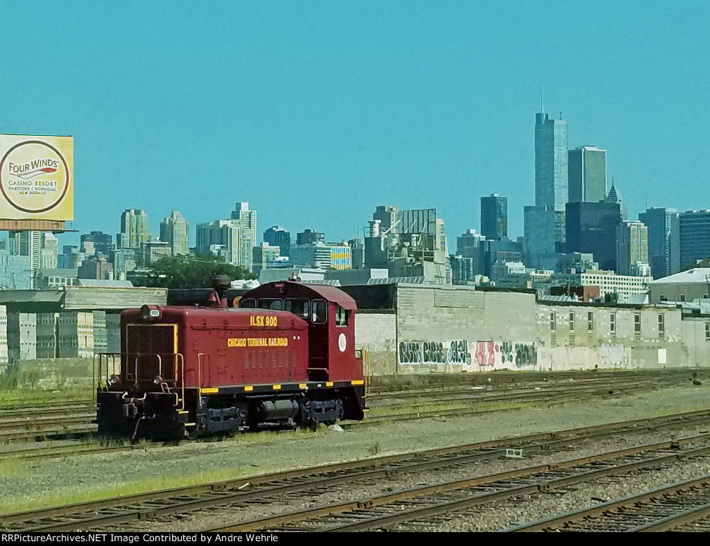 Chicago Terminal RR's SW8, formerly for their Goose Island District sits alone in the yard next to Metra's UP lines